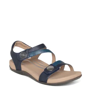 Aetrex Damen Jess Sandale mit verstellbarem Riemen in Marineblau