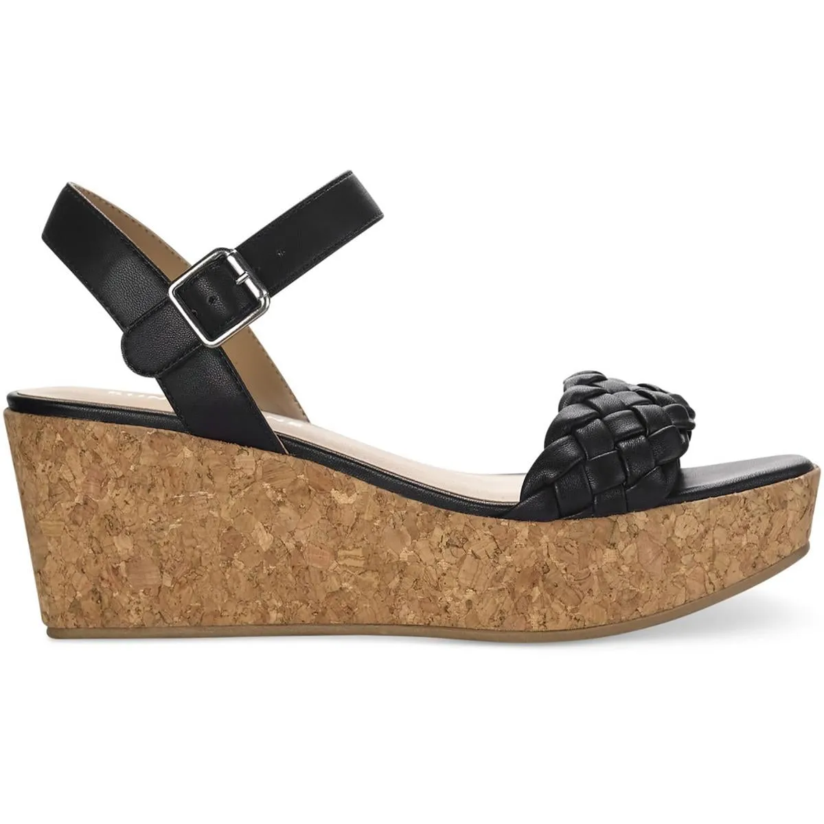 Allvina Damen Kunstleder Sandalen mit verstellbarem Keilabsatz Ecco Schuhe