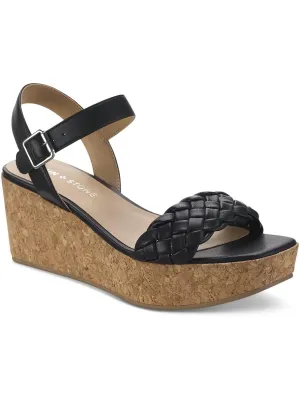 Allvina Damen Kunstleder Sandalen mit verstellbarem Keilabsatz Ecco Schuhe