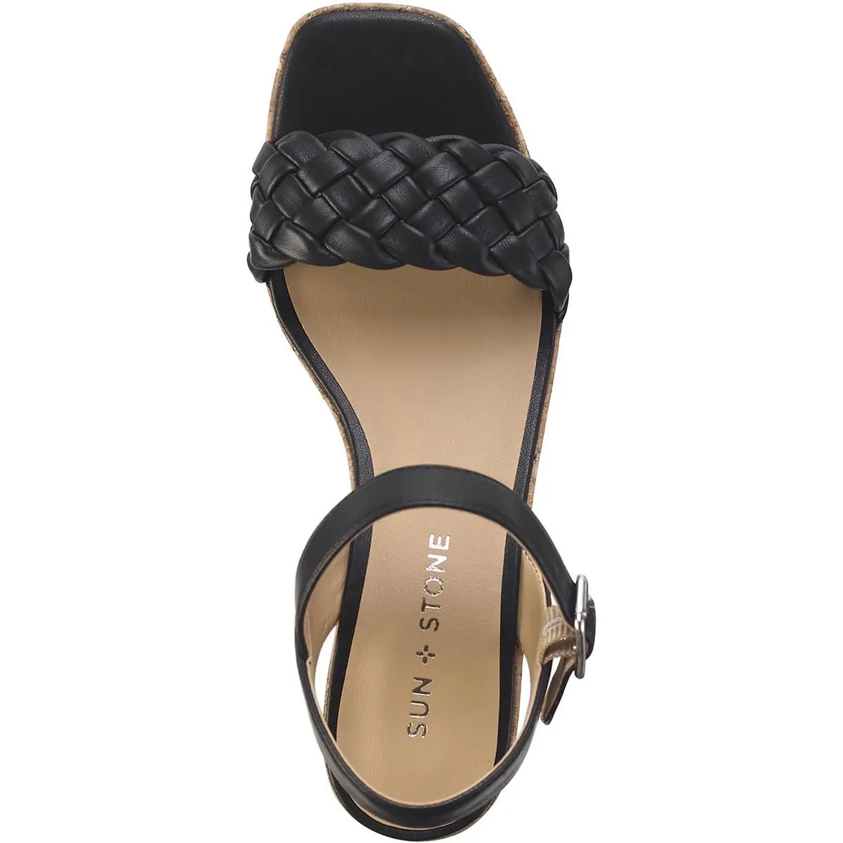 Allvina Damen Kunstleder Sandalen mit verstellbarem Keilabsatz Ecco Schuhe