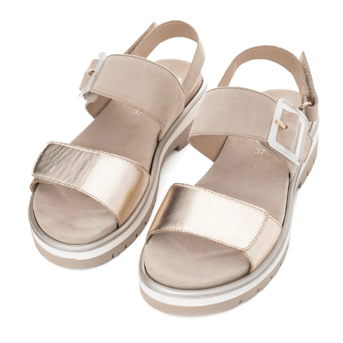 Ara Damen Marbella Sand Metallic Leder