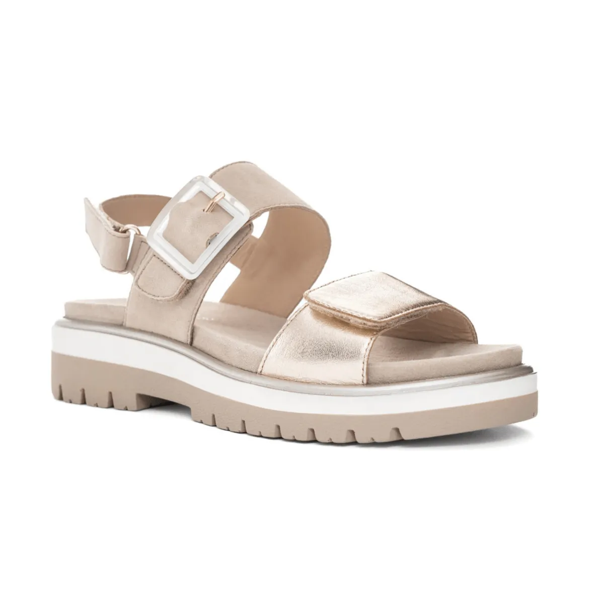 Ara Damen Marbella Sand Metallic Leder