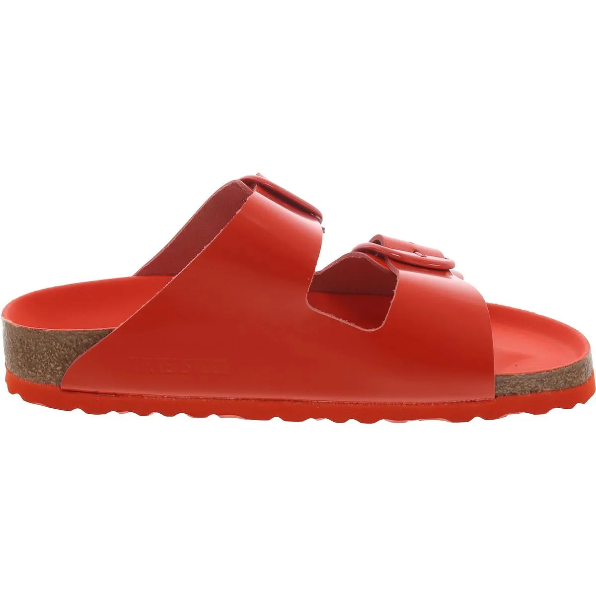 Ariona Damen Ledersandalen mit großer Schnalle und offener Spitze