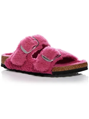 Arizona Big Buckle Teddy River Damen Shearling Fußbett Slide Sandalen