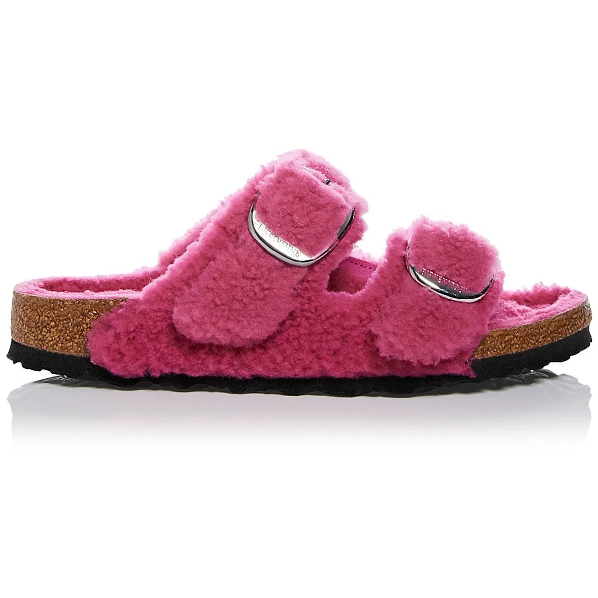 Arizona Big Buckle Teddy River Damen Shearling Fußbett Slide Sandalen