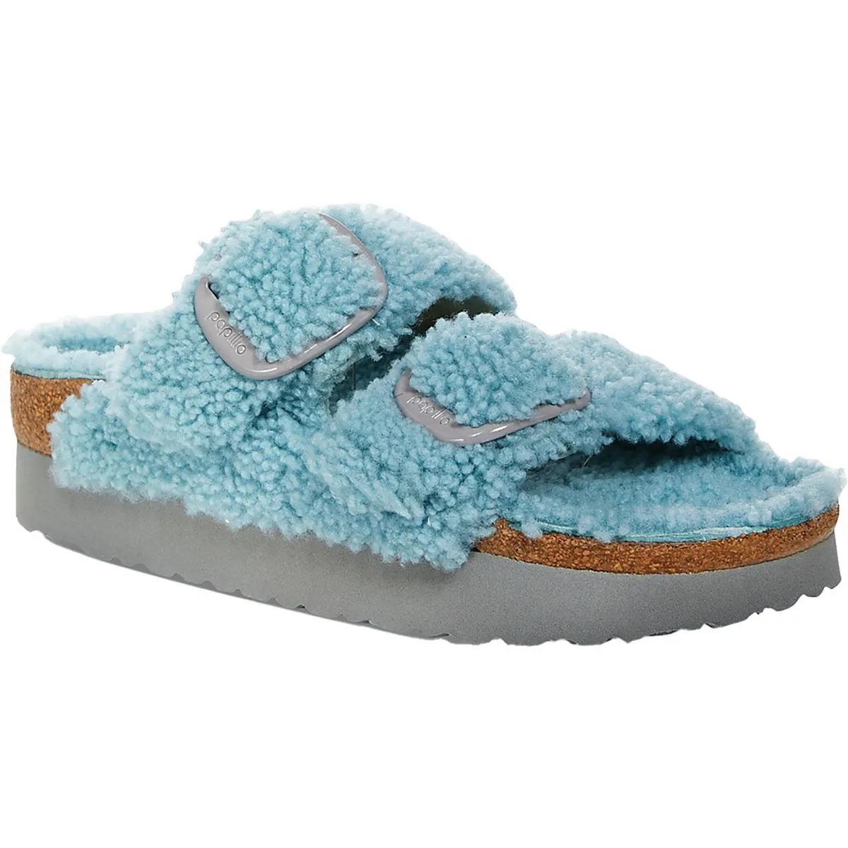 Arizona Damen Lederschlupf-Sandalen mit großer Schnalle