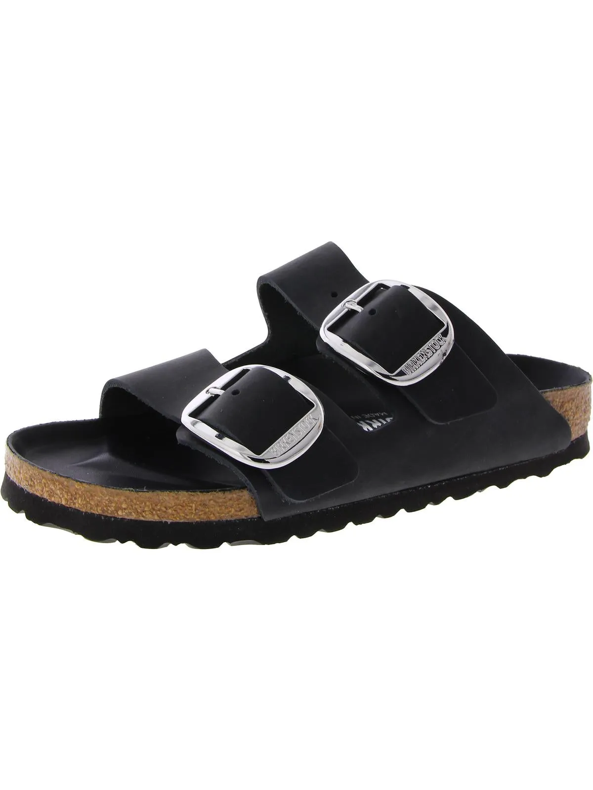 Arizona Damen Lederschlupf-Sandalen mit großer Schnalle