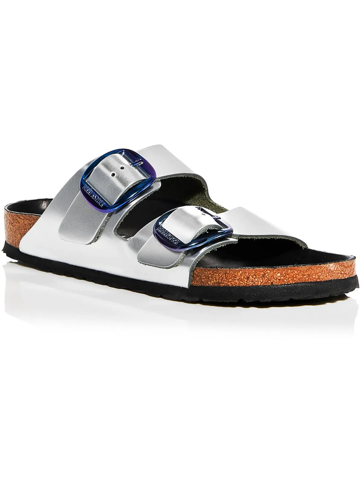 Arizona Damen Lederschlupf-Sandalen mit großer Schnalle