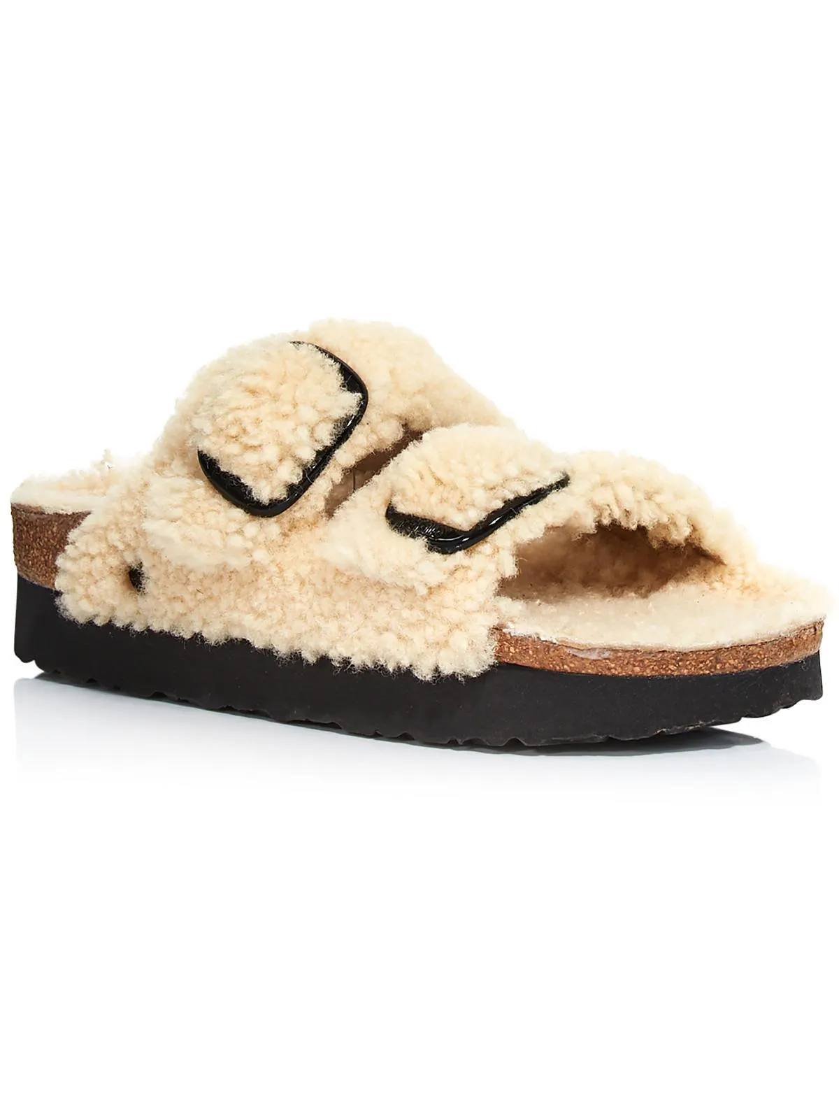 Arizona Damen Lederschlupf-Sandalen mit großer Schnalle