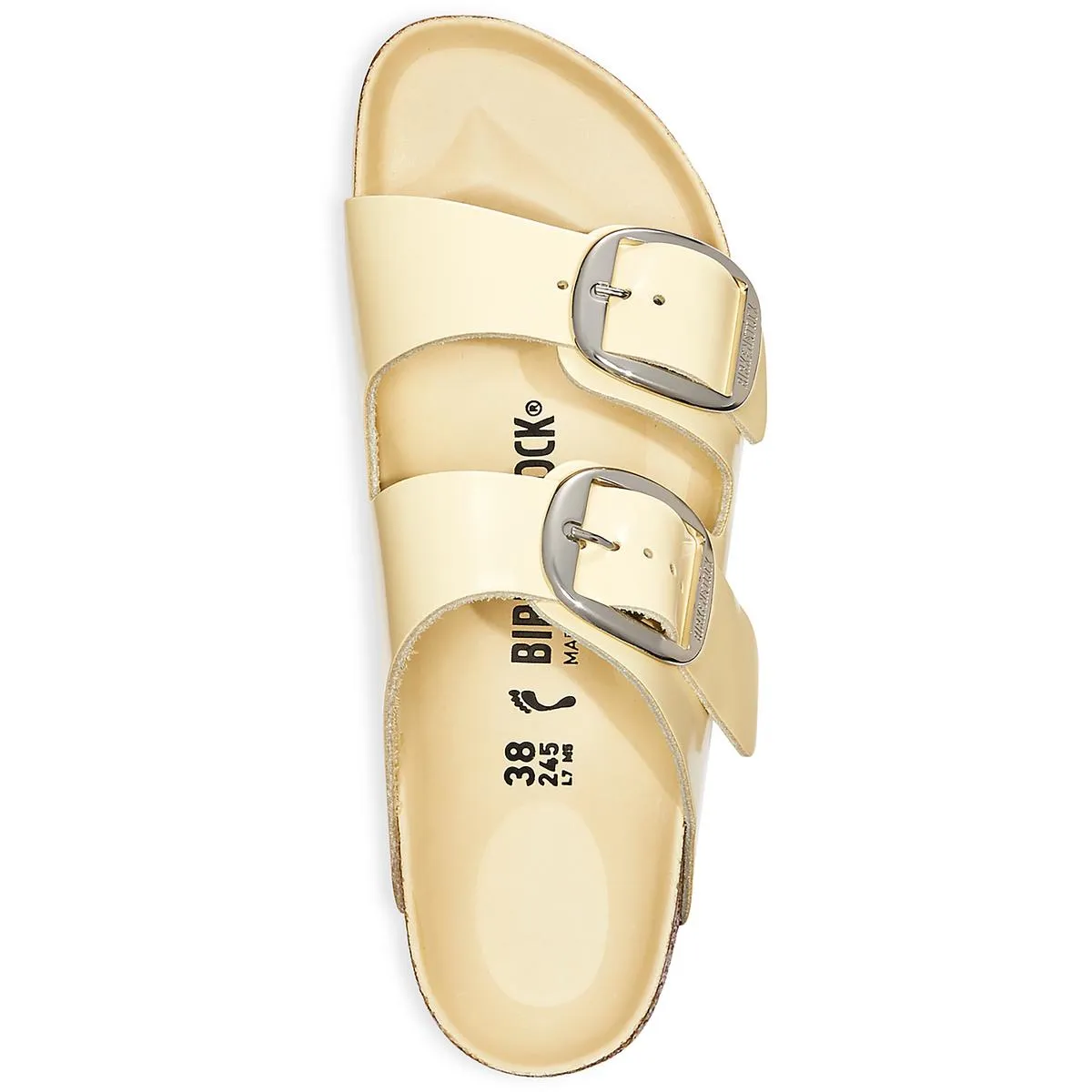 Arizona Damen Lederschlupf-Sandalen mit großer Schnalle