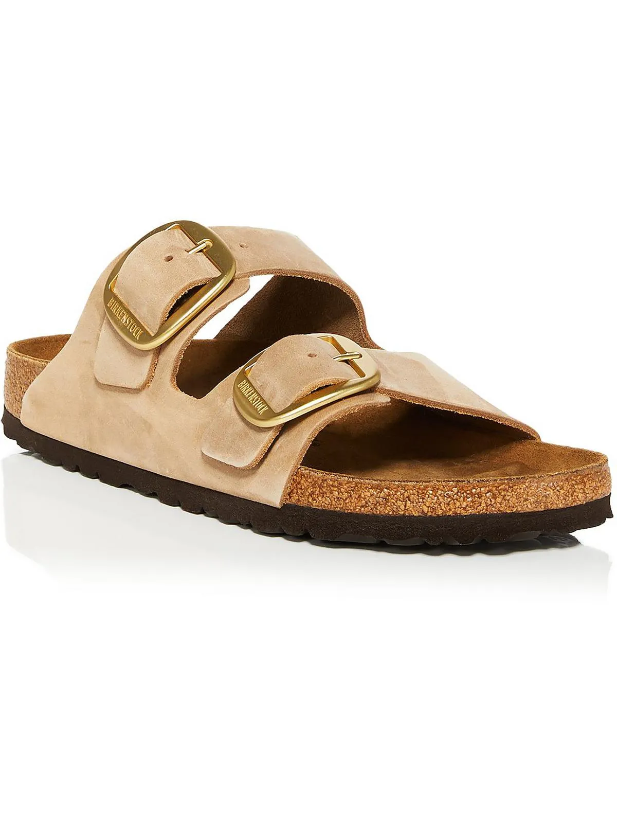 Arizona Damen Lederschlupf-Sandalen mit großer Schnalle