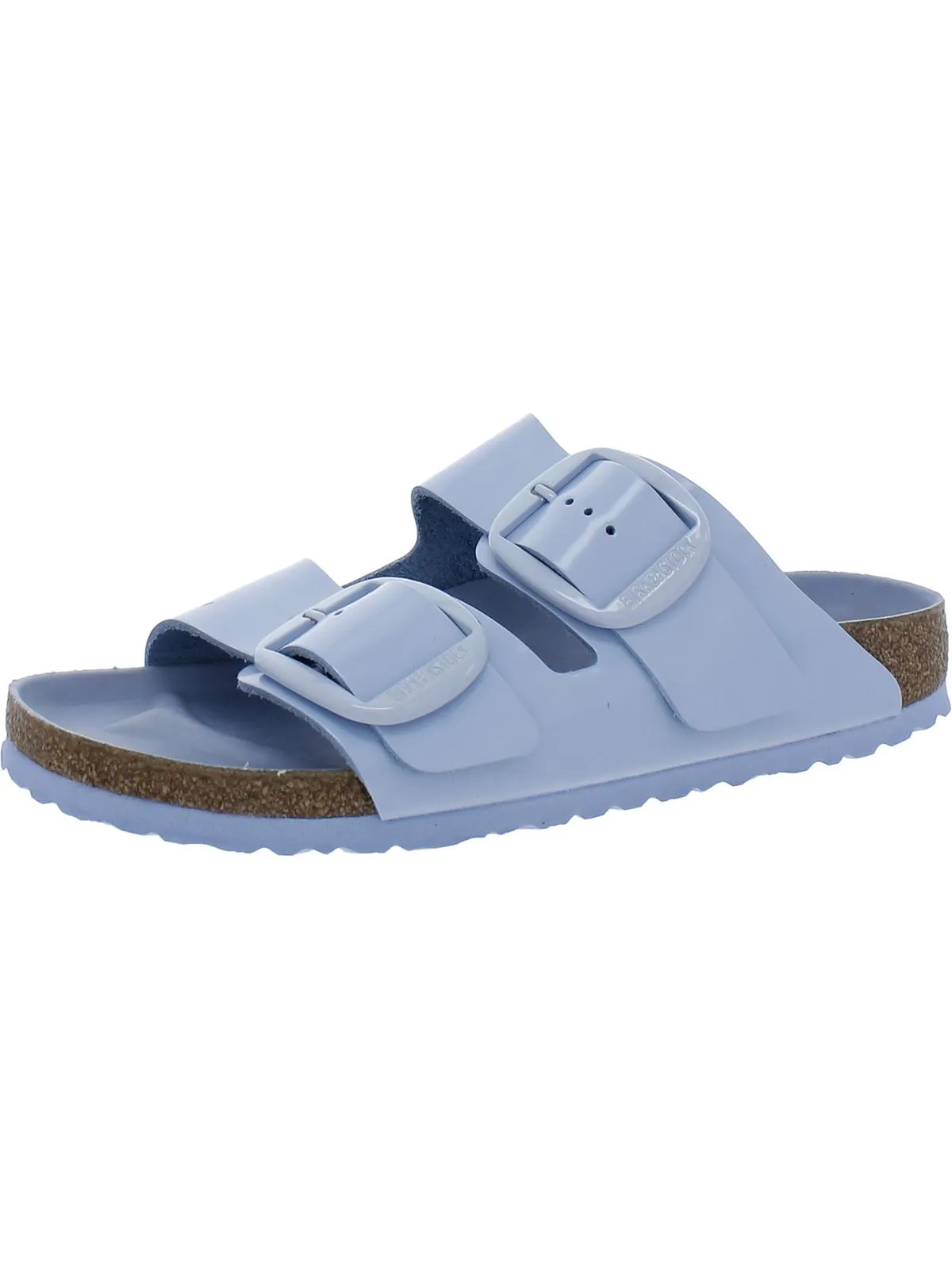 Arizona Damen-Sandalen mit großer Schnalle aus Glattleder und Korkabsatz