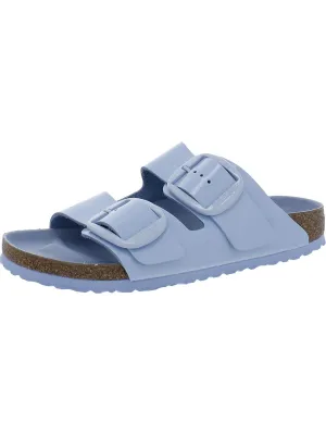 Arizona Damen-Sandalen mit großer Schnalle aus Glattleder und Korkabsatz