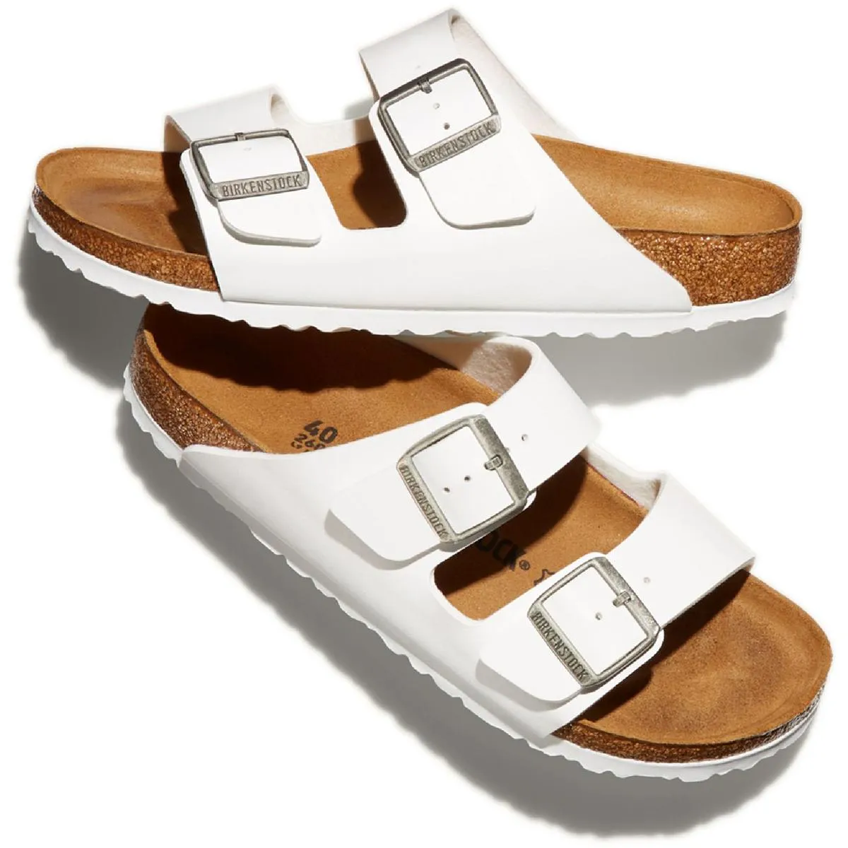 Arizona BS Damen Leder Schlupf-Sandalen mit Fußbett