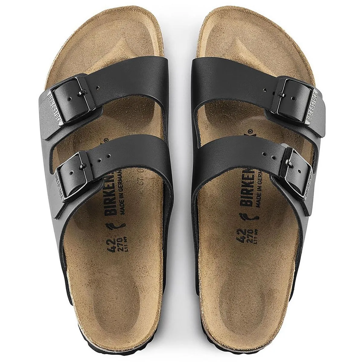 Arizona BS Damen Leder Schlupf-Sandalen mit Fußbett