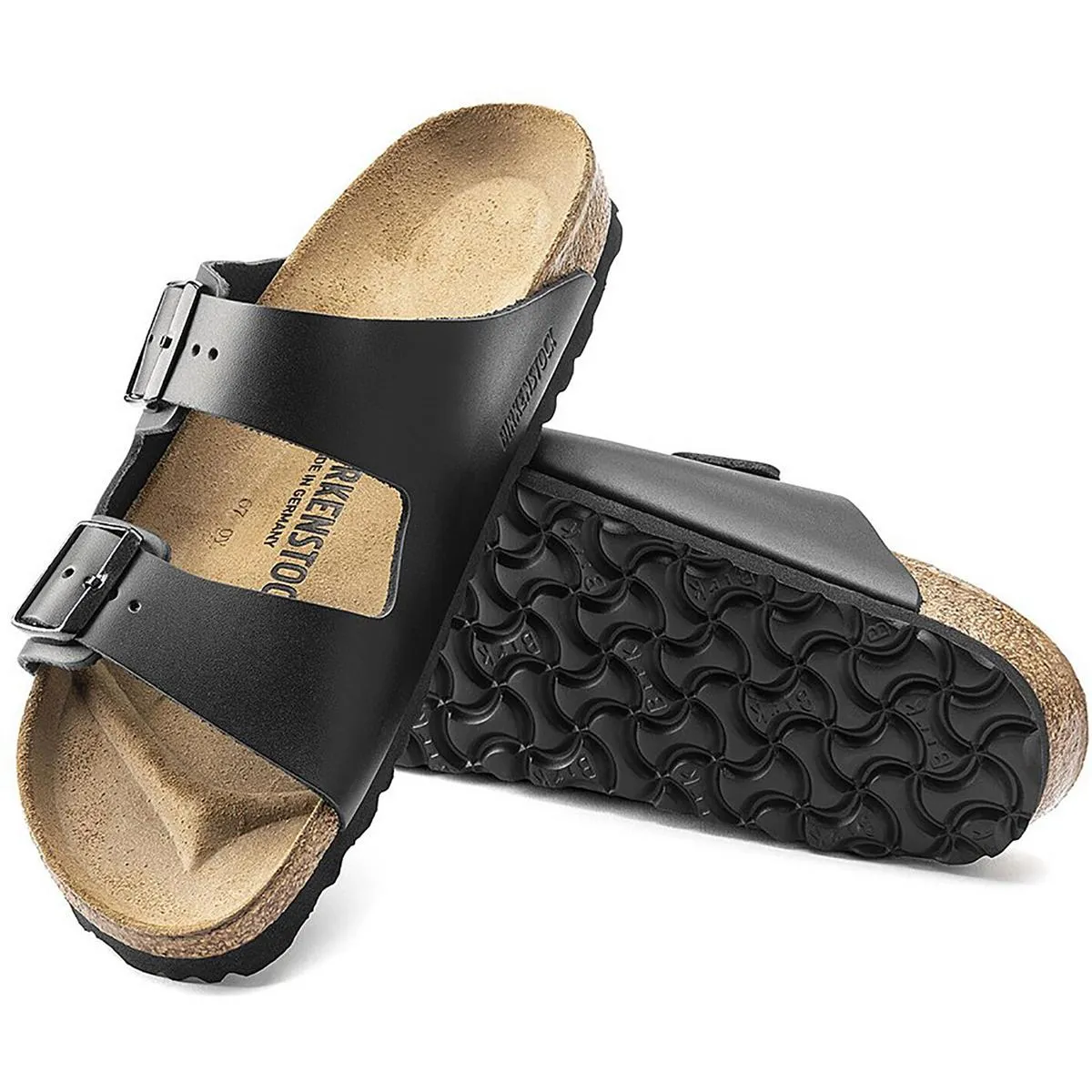 Arizona BS Damen Leder Schlupf-Sandalen mit Fußbett