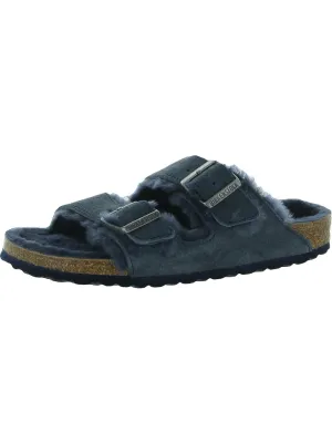 Arizona Damen Wildleder Sandalen mit Kunstfell-Fußbett
