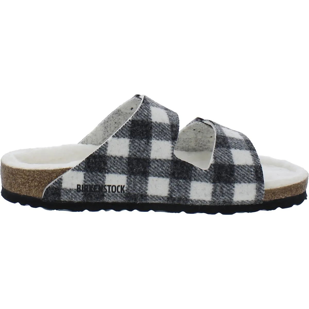 Arizona Rivet Damen Shearling Karo Schlupfsandalen