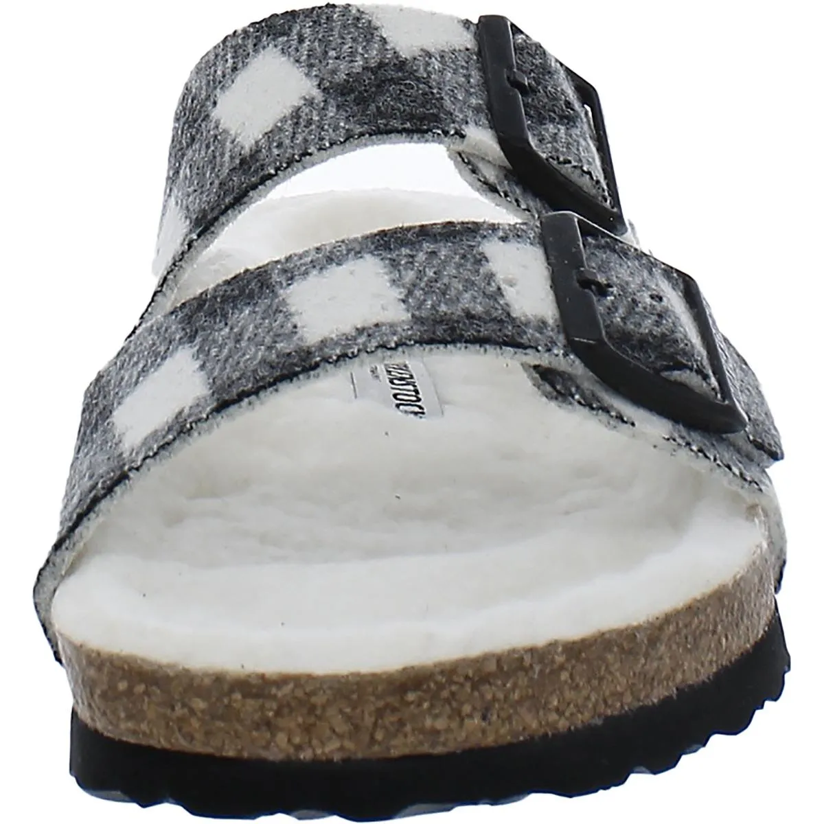Arizona Rivet Damen Shearling Karo Schlupfsandalen
