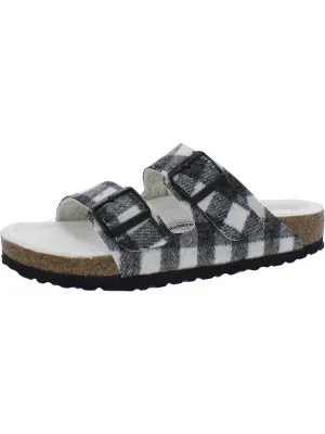 Arizona Rivet Damen Shearling Karo Schlupfsandalen