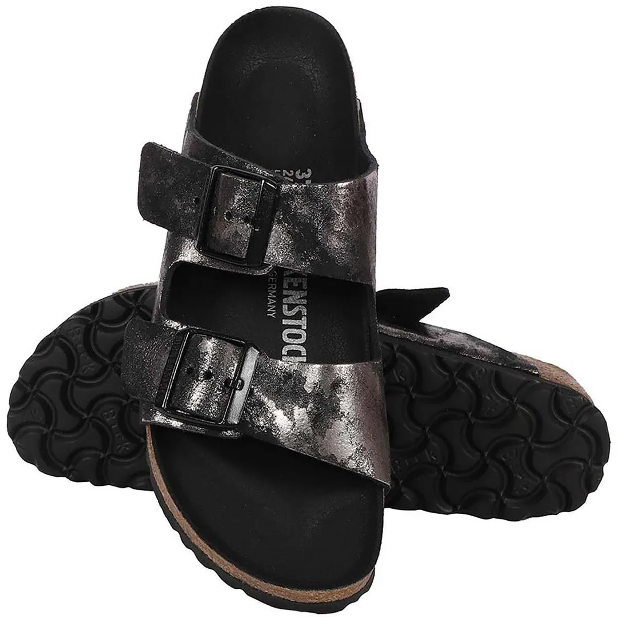 Arizona Damen Leder Sandalen mit Metallapplikationen