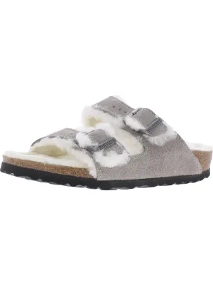 Arizona Damen Wildleder Sandalen mit Kunstfell-Fußbett