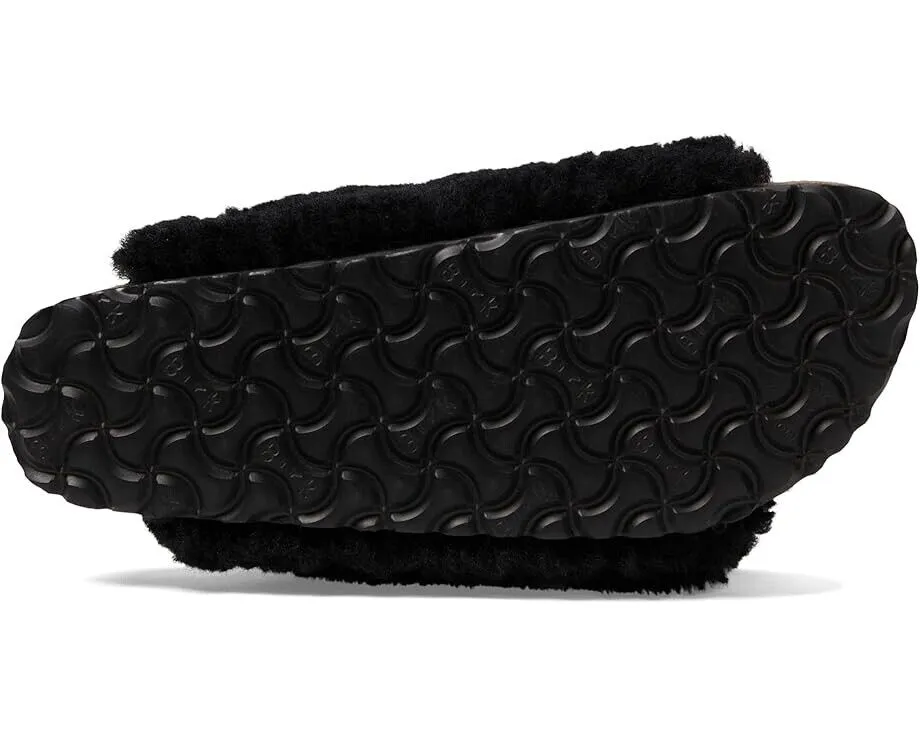 Birkenstock Arizona Big Buckle Teddy Slide Unisex US M4/L6 Schwarze Sandalen ZPO1712
