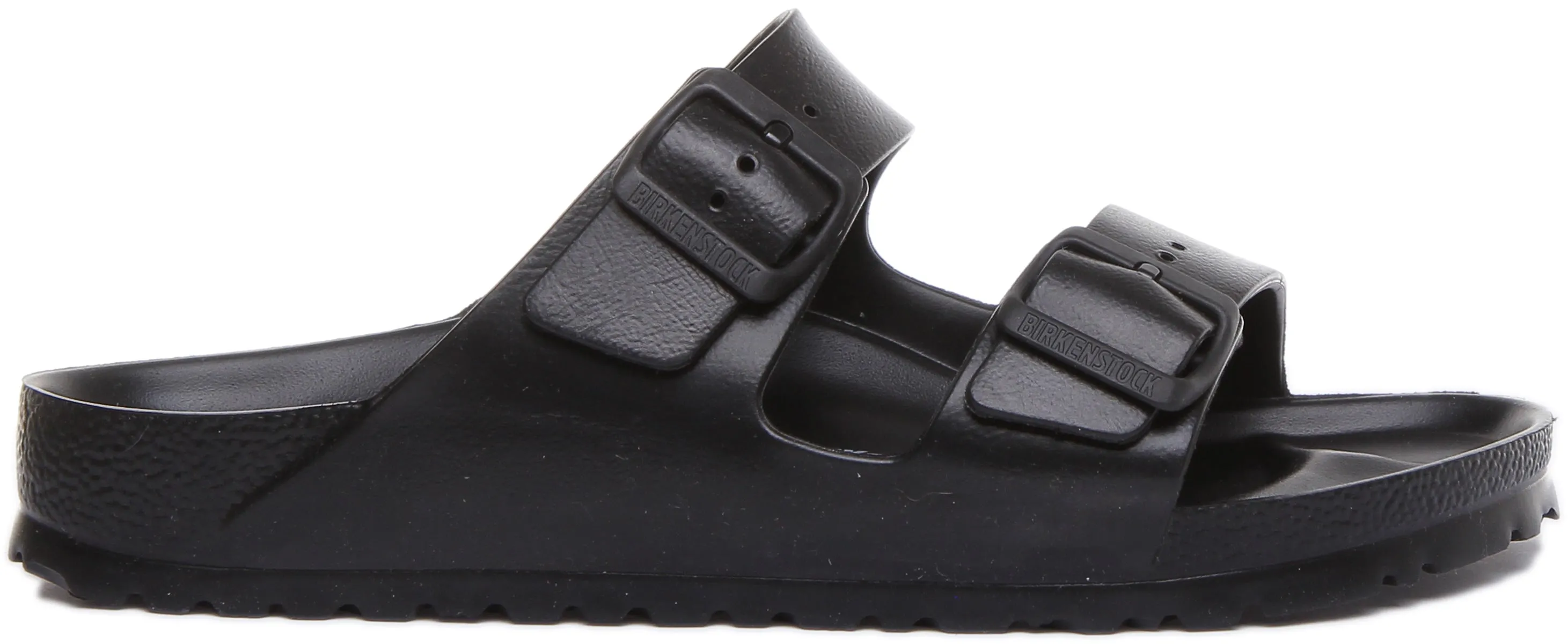 Birkenstock Arizona Eva in Schwarz | Schmal geschnittene Sandalen Birkenstock