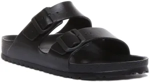 Birkenstock Arizona Eva in Schwarz | Schmal geschnittene Sandalen Birkenstock
