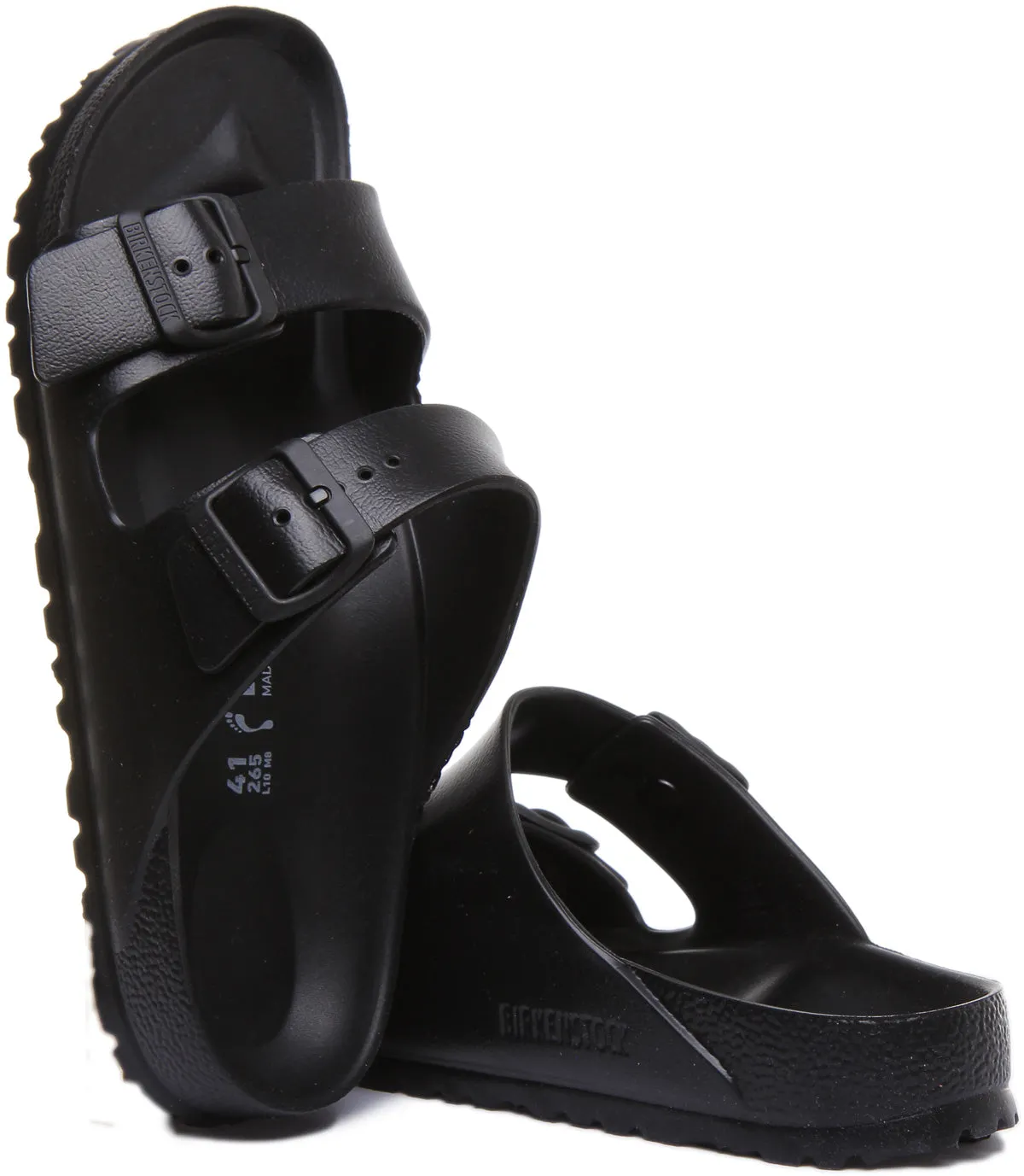 Birkenstock Arizona Eva in Schwarz | Schmal geschnittene Sandalen Birkenstock