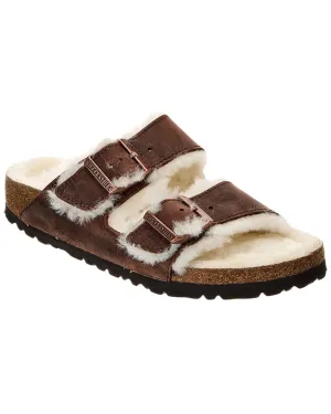 Birkenstock Arizona Schmales Leder & Schaffell Sandale