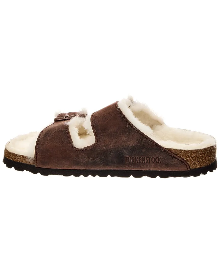 Birkenstock Arizona Schmales Leder & Schaffell Sandale