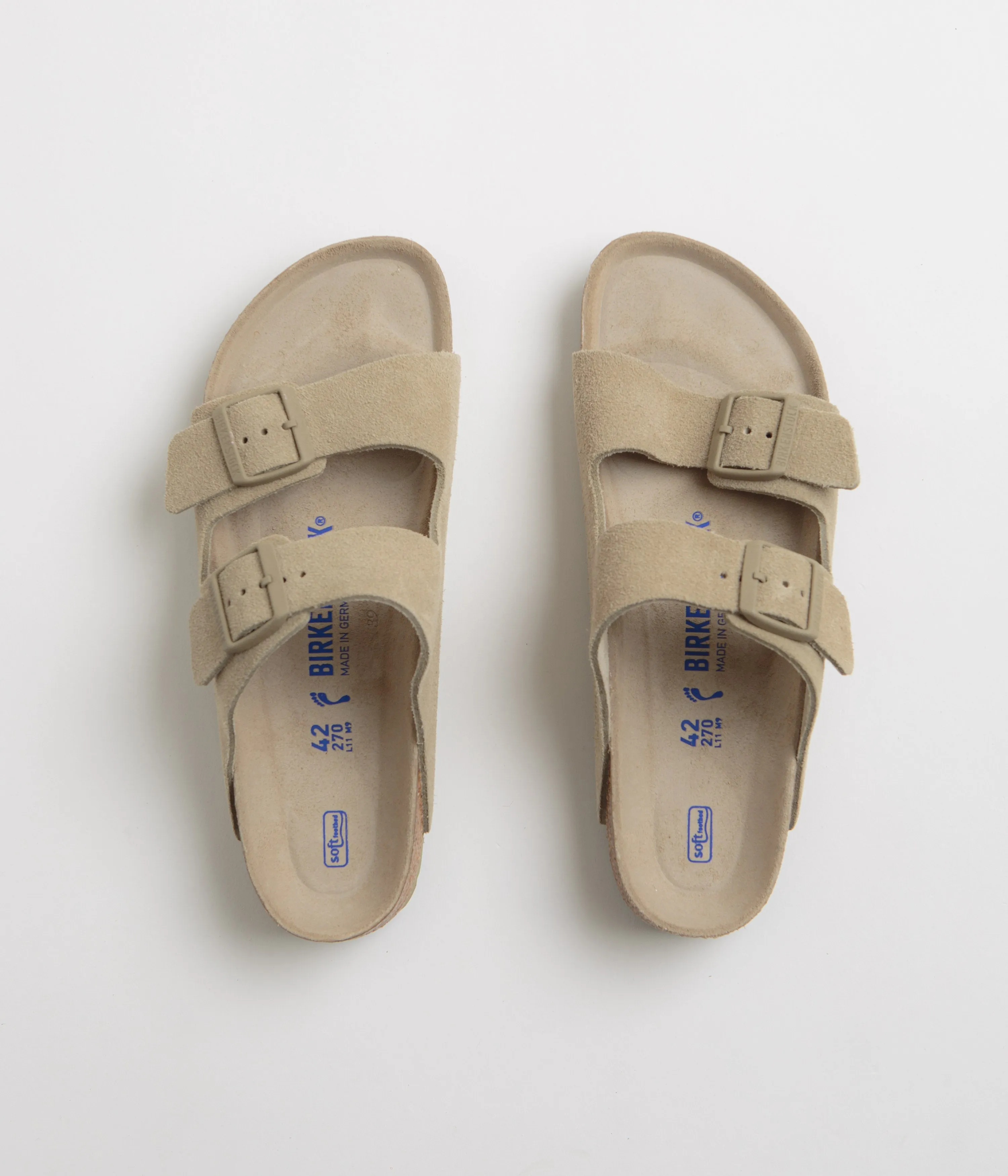 Birkenstock Arizona SFB Sandalen in schmaler Passform - Verblasstes Khaki Birkenstock Schuhe