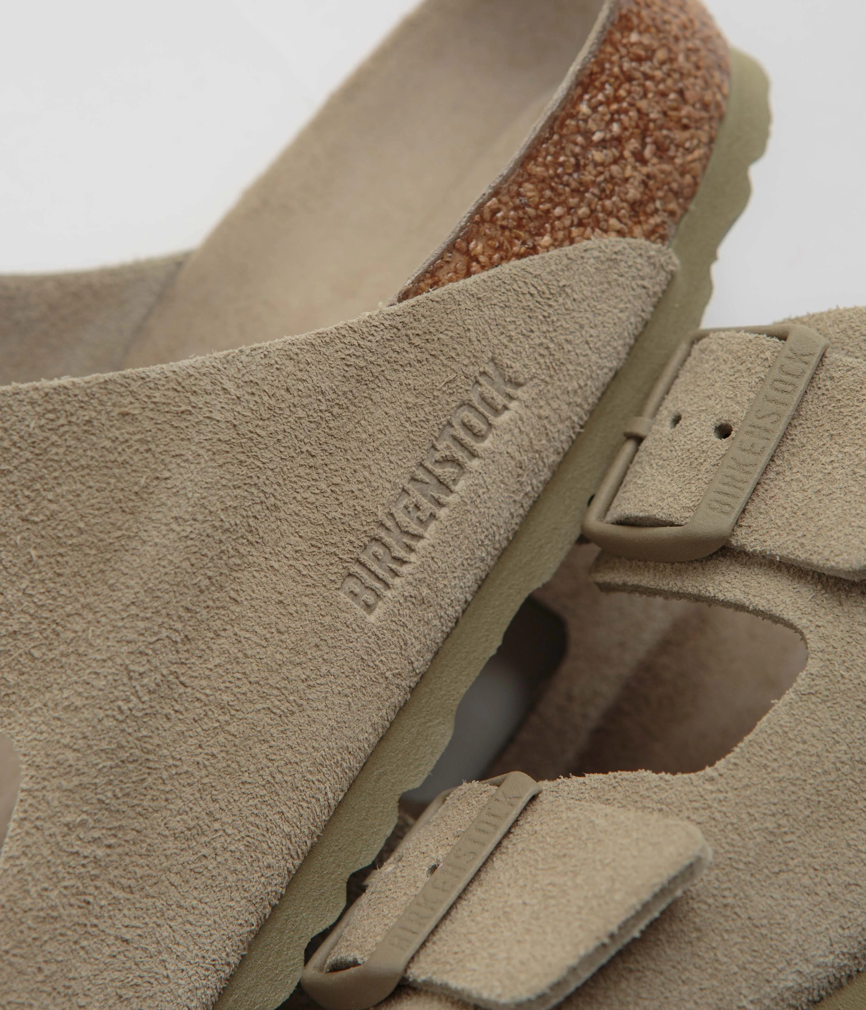 Birkenstock Arizona SFB Sandalen in schmaler Passform - Verblasstes Khaki Birkenstock Schuhe