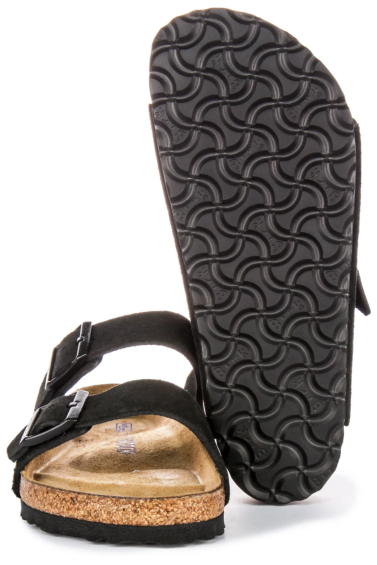 Birkenstock Arizona Soft Footbed in schwarzem Wildleder | Regular Fit Schuhe Birkenstock