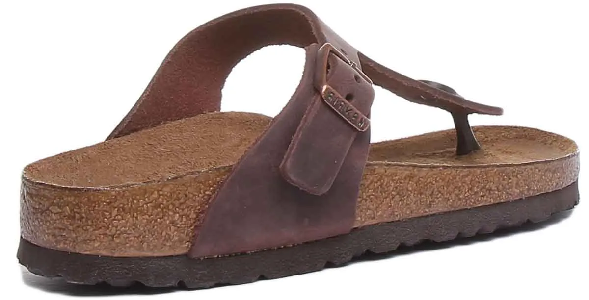 Birkenstock Gizeh in Dunkelbraun | Schmale Passform Schuhe Birkenstock