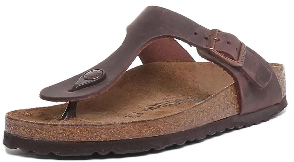 Birkenstock Gizeh in Dunkelbraun | Schmale Passform Schuhe Birkenstock