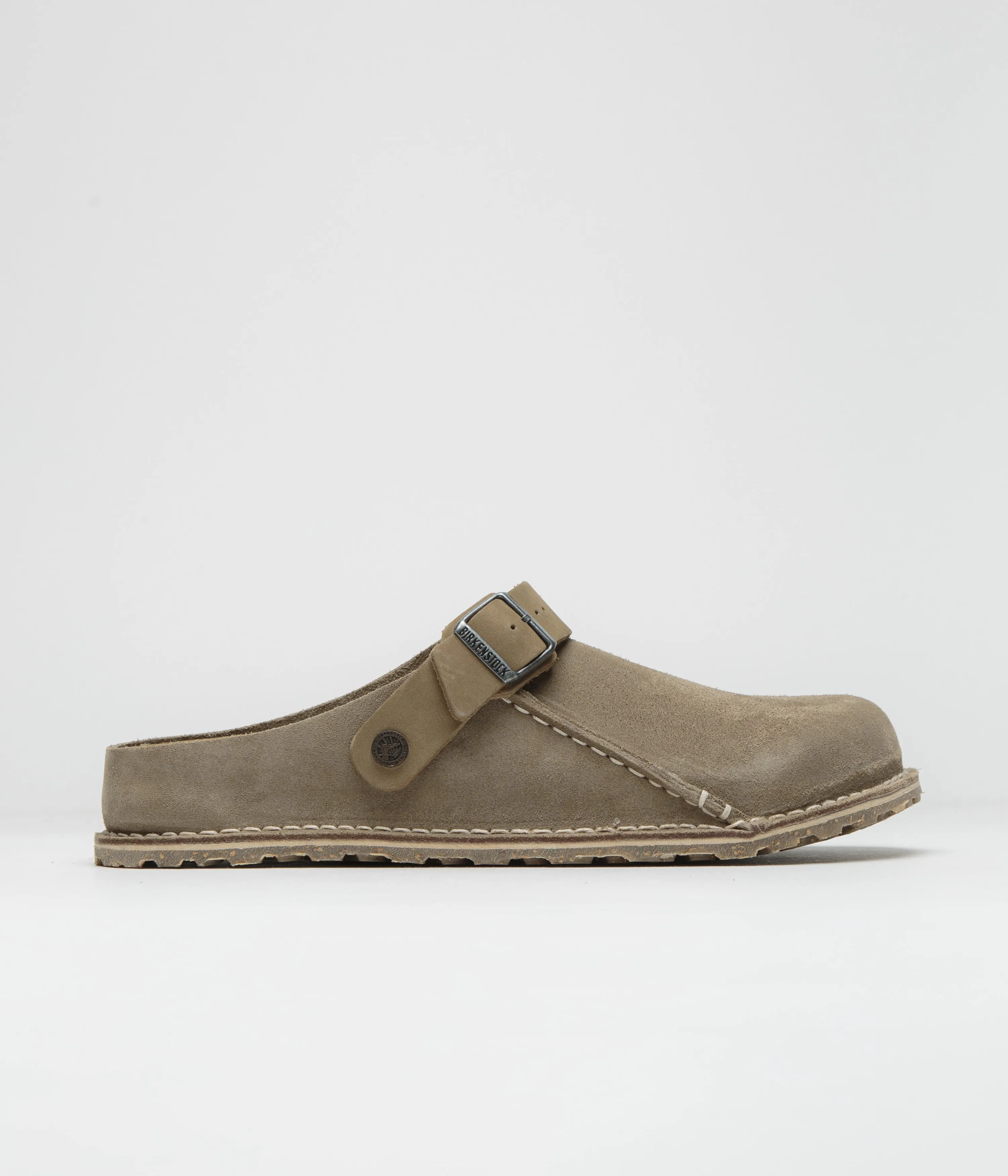 Birkenstock Lutry Premium Wildleder Sandalen - Grau Taupe Birkenstock Schuhe