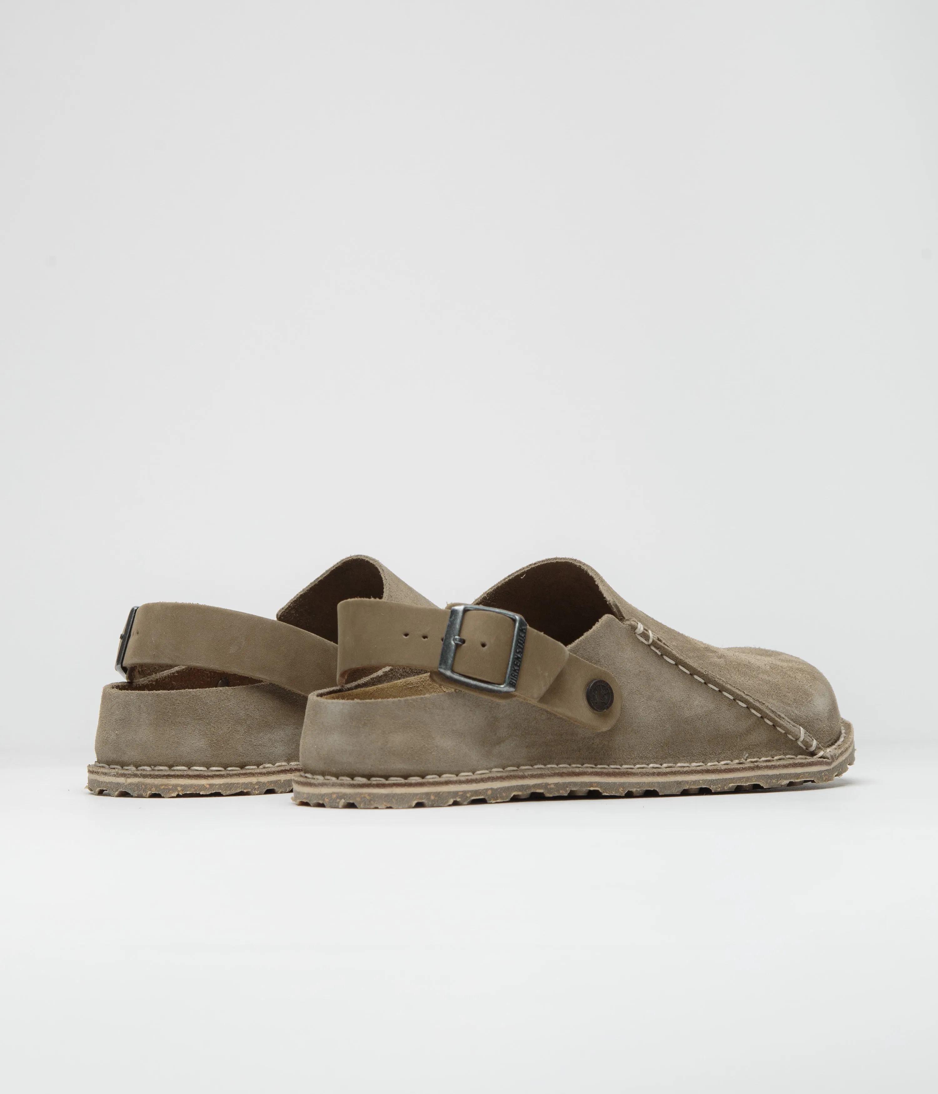 Birkenstock Lutry Premium Wildleder Sandalen - Grau Taupe Birkenstock Schuhe