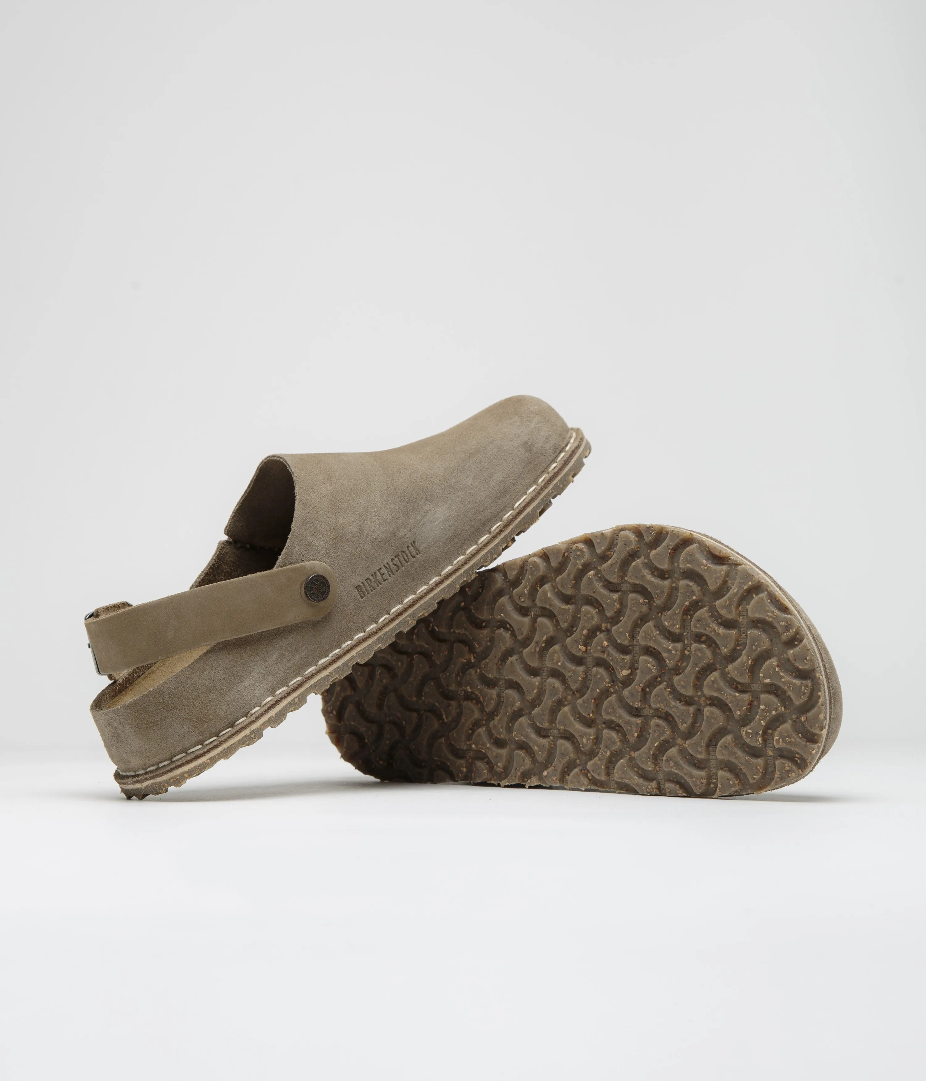 Birkenstock Lutry Premium Wildleder Sandalen - Grau Taupe Birkenstock Schuhe