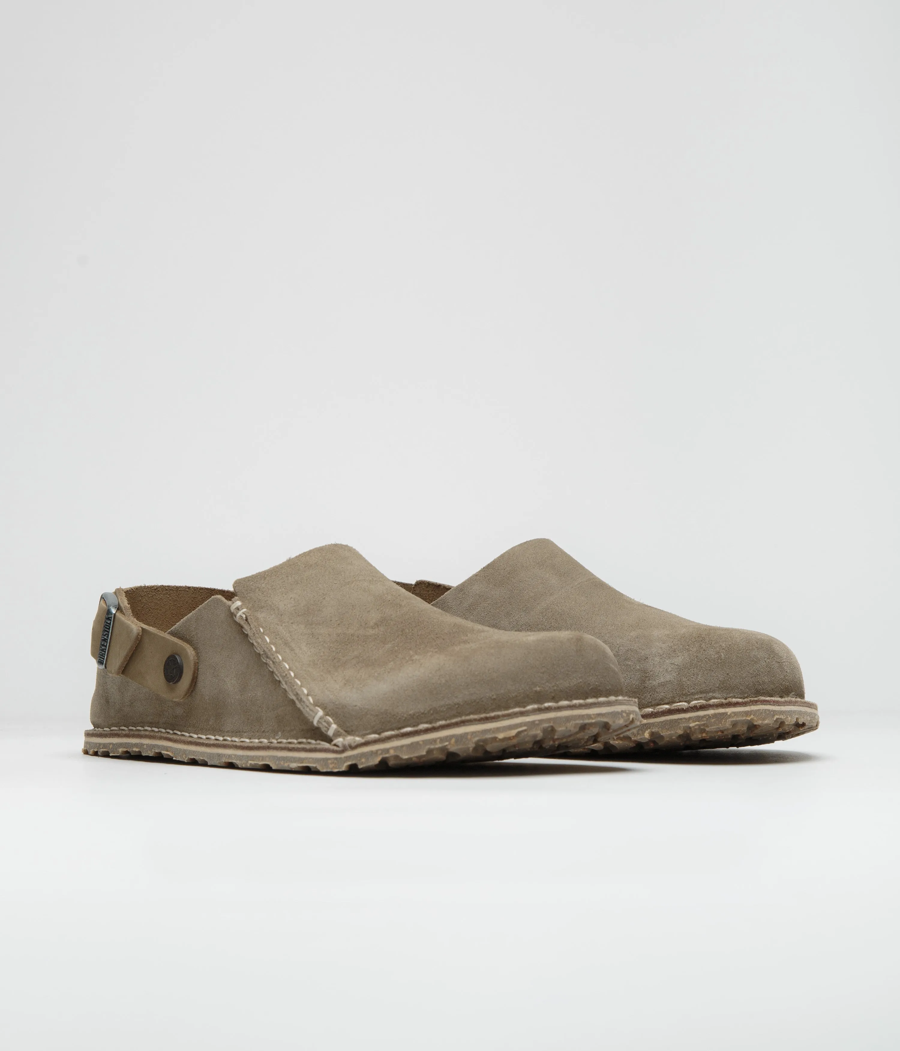 Birkenstock Lutry Premium Wildleder Sandalen - Grau Taupe Birkenstock Schuhe