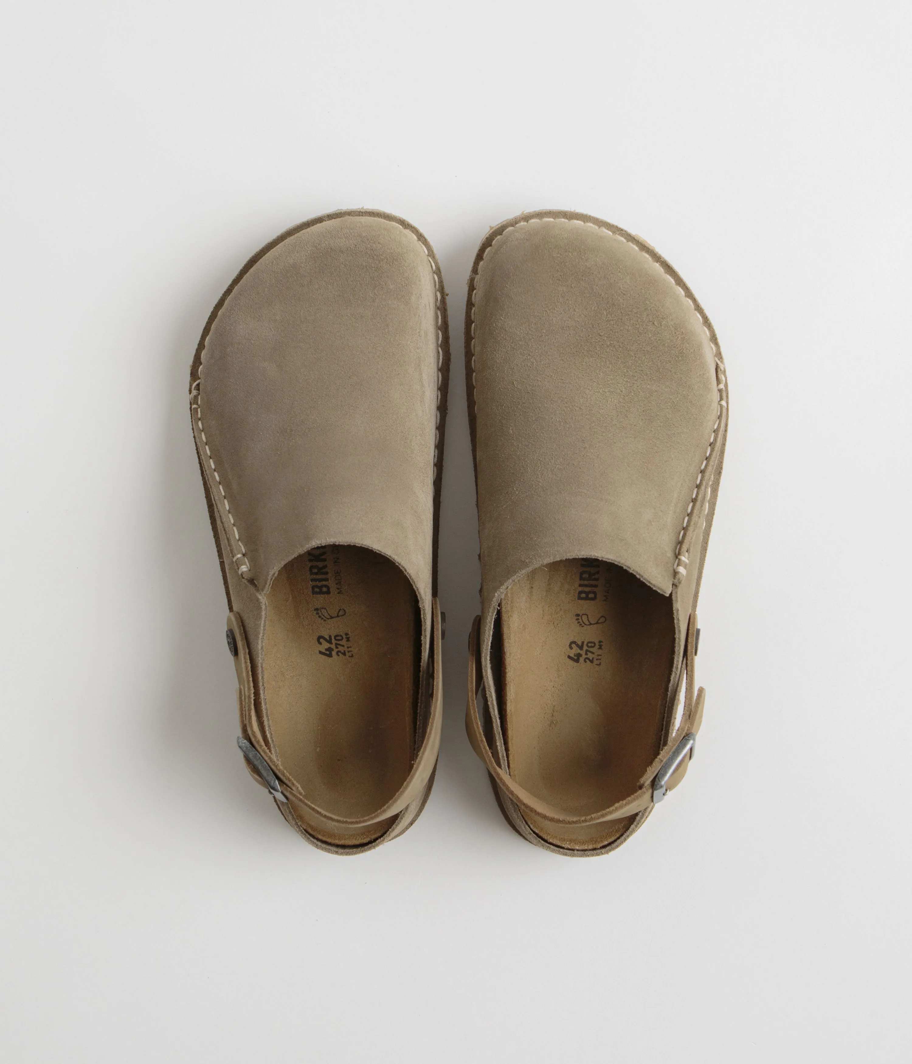 Birkenstock Lutry Premium Wildleder Sandalen - Grau Taupe Birkenstock Schuhe