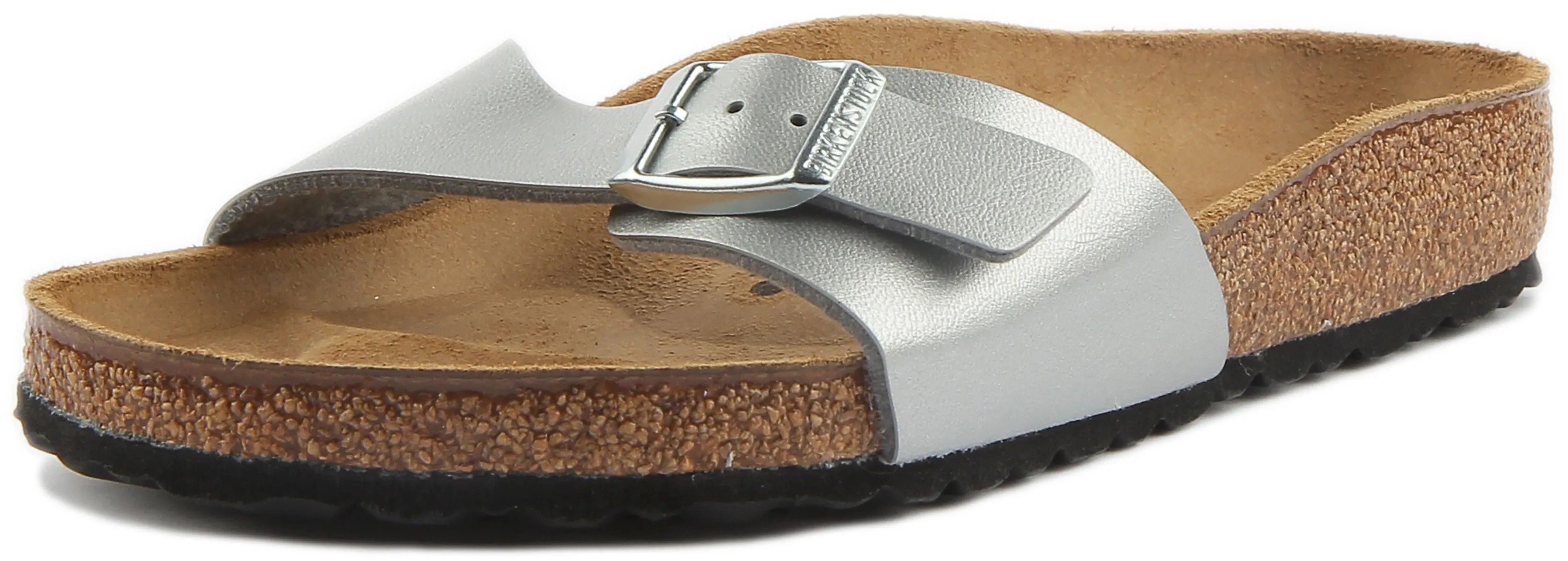 Birkenstock Madrid Sandalen in Silber | Regular Fit Schuhe Birkenstock