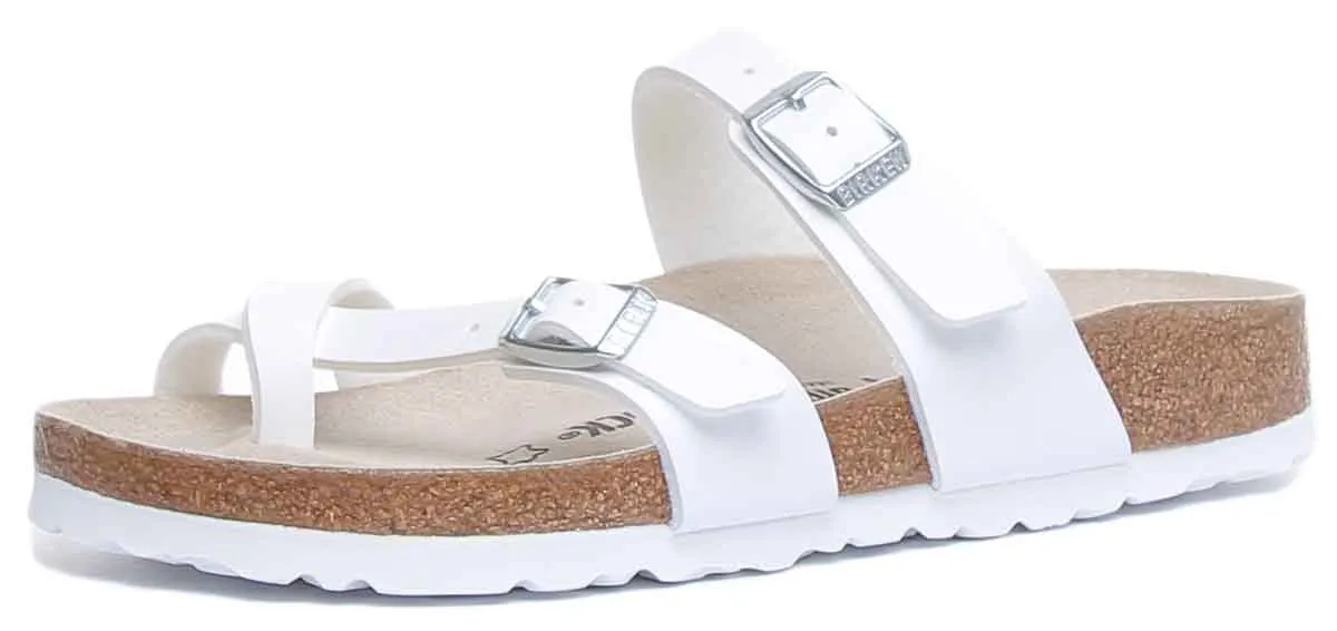 Birkenstock Mayari in Weiß | Schmal geschnittene Sandalen Birkenstock