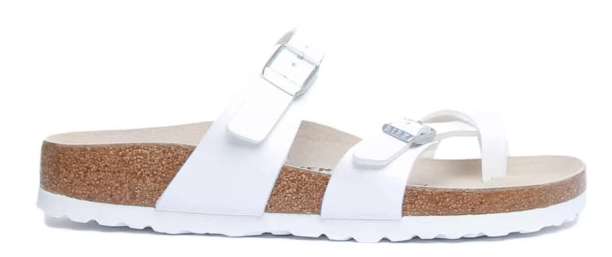 Birkenstock Mayari in Weiß | Schmal geschnittene Sandalen Birkenstock