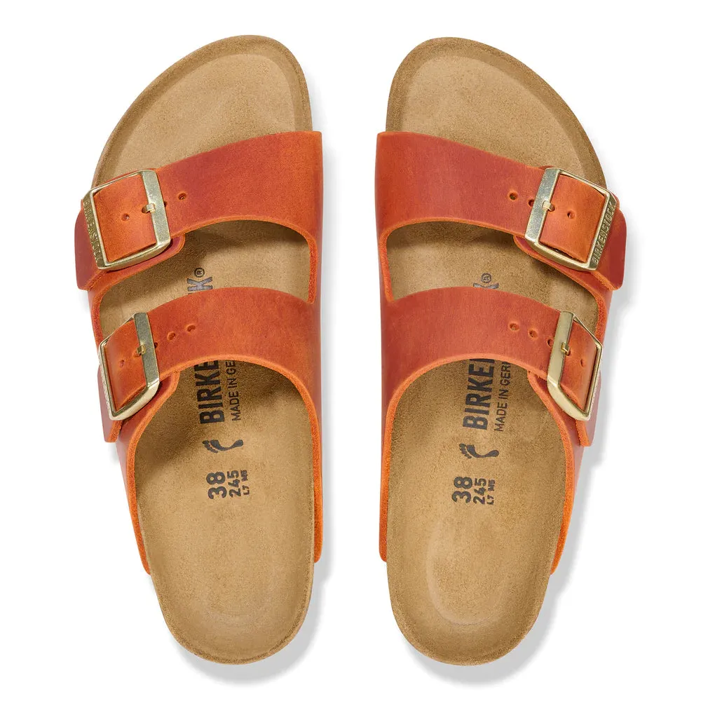 Birkenstock Sandalen Arizona Geöltes Leder Gebranntes Orange