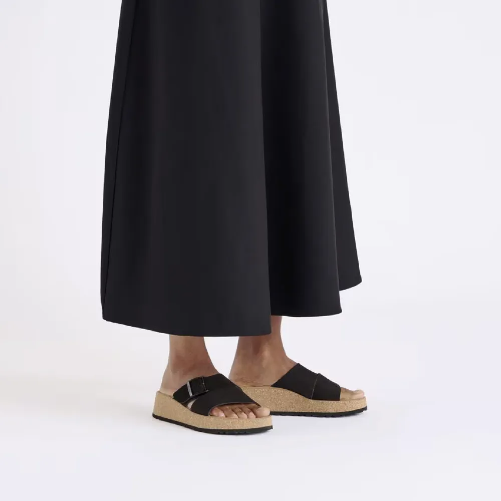 Birkenstock Damen Almina Schlappen-Sandalette in Schwarz