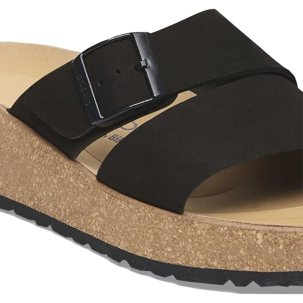Birkenstock Damen Almina Schlappen-Sandalette in Schwarz