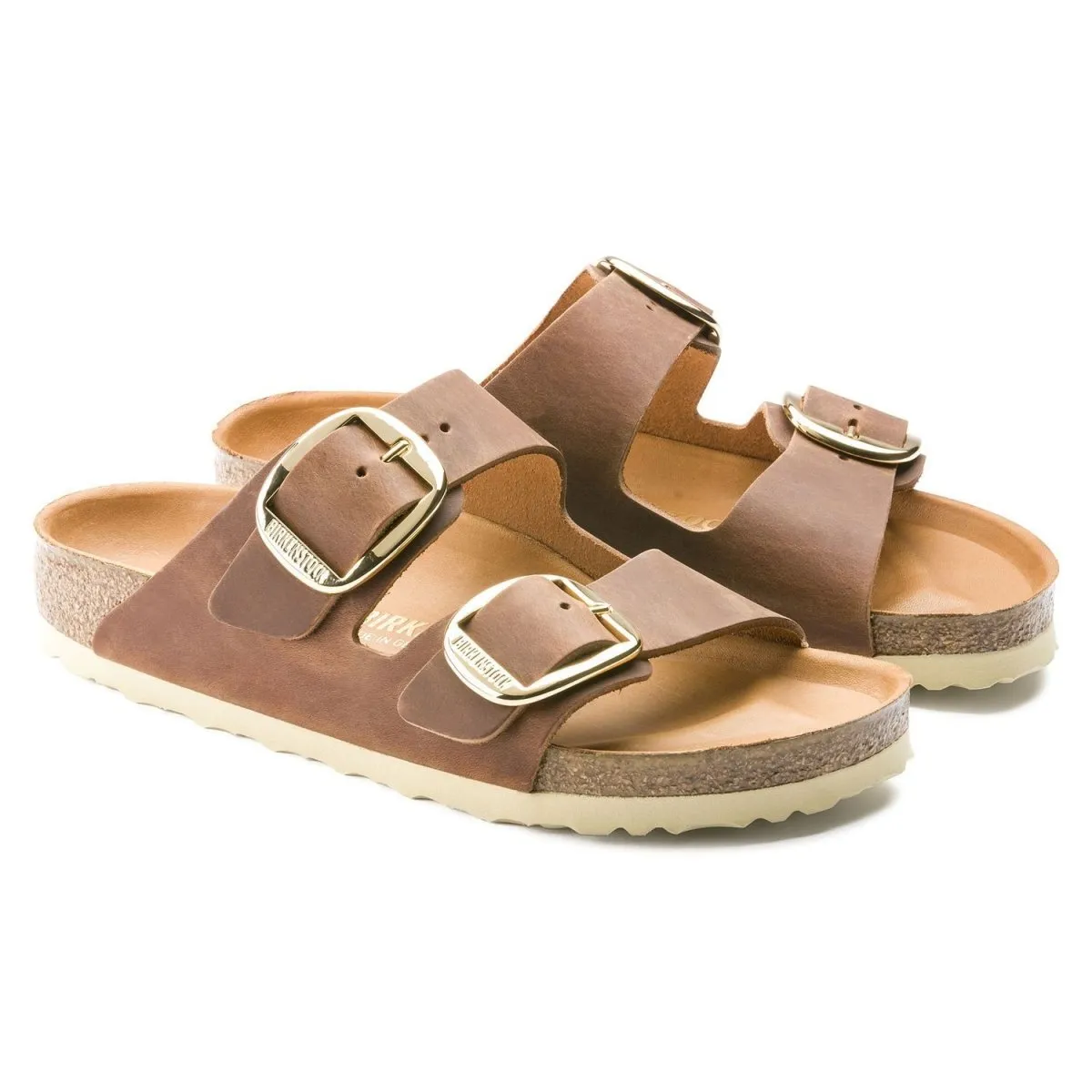 Birkenstock Damen Arizona Big Buckle Ölleder Cognac