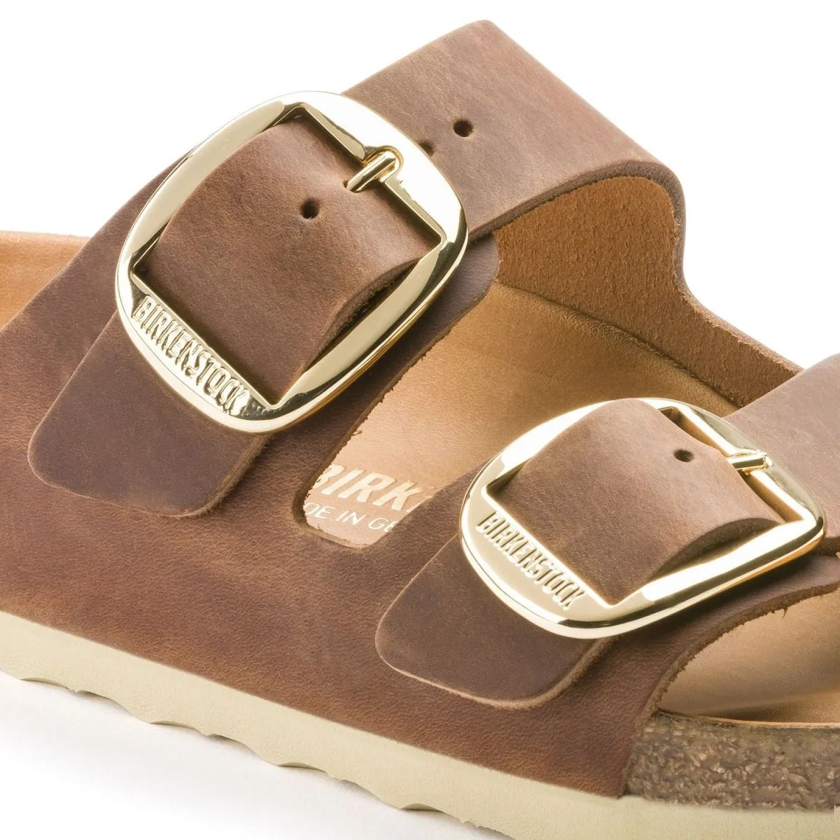 Birkenstock Damen Arizona Big Buckle Ölleder Cognac